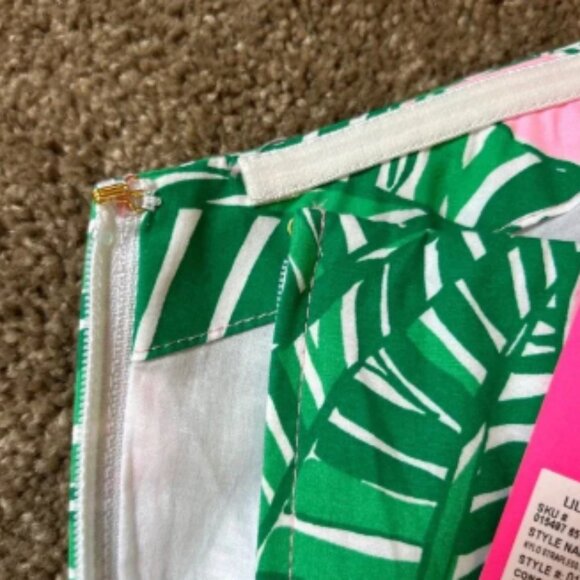 Lilly Pulitzer Kylo Strapless stretch bustier top conch shell pink go bananas 10 - Picture 5 of 7